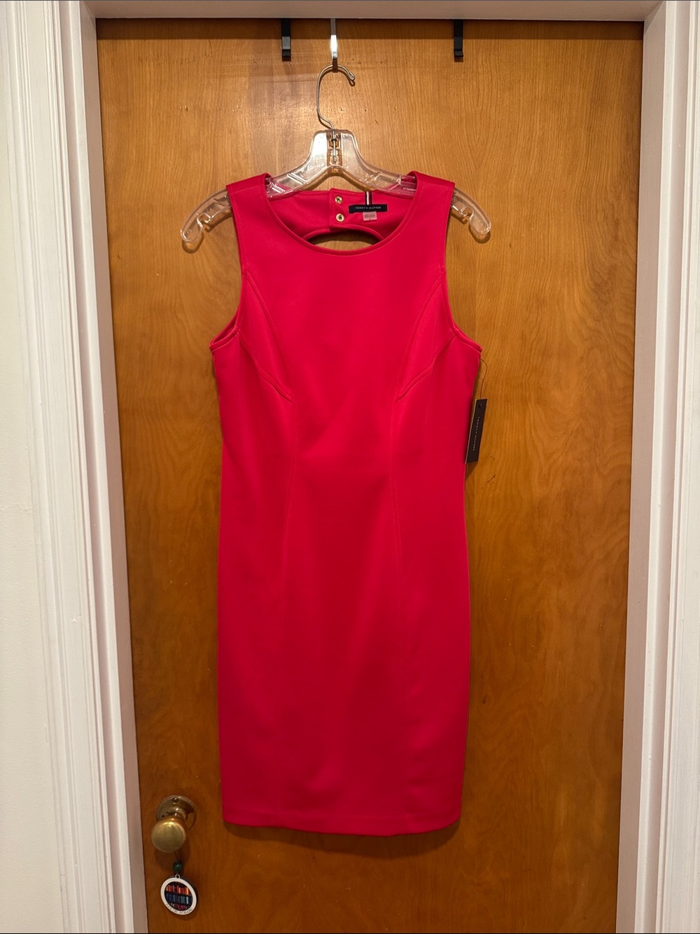 Tommy Hilfiger Bright Pink Sheath Dress